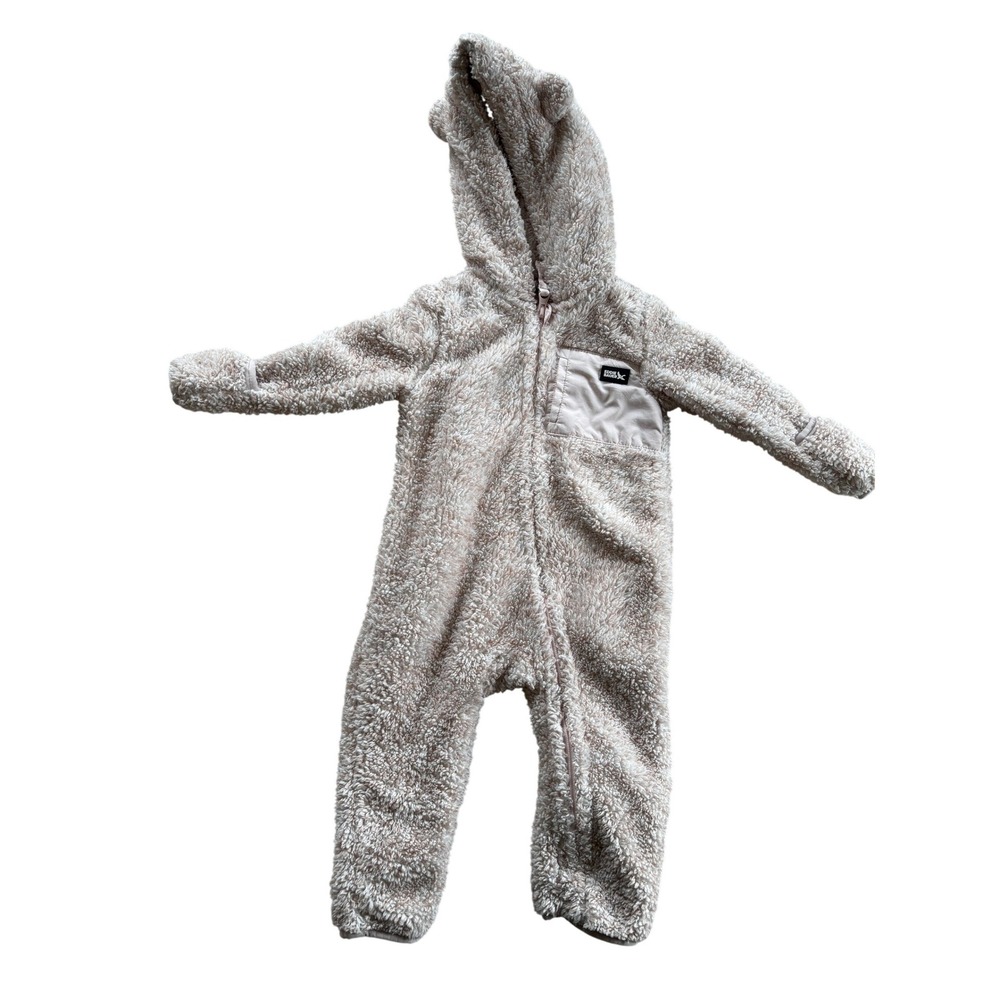 Eddie Bauer Kids Pink‎ Faux Fur Fleece Hooded Bunting Romper 18M EBF15085